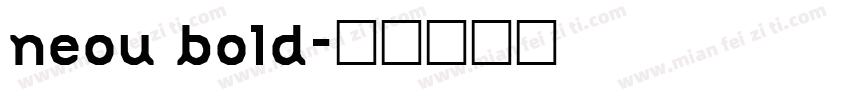 neou bold字体转换